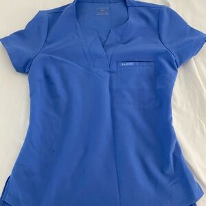 Jaanuu Scrub Top XXS Ceil Blue